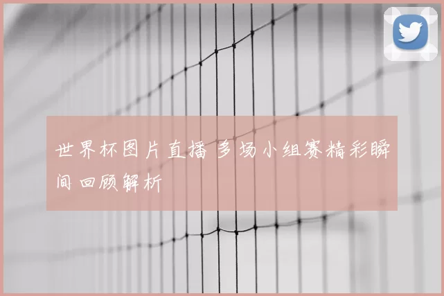 世界杯图片直播 多场小组赛精彩瞬间回顾解析